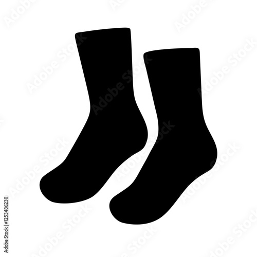 Islamic Socks Silhouette Vector - Modest Design for Prayer and Muslim Lifestyle Themes