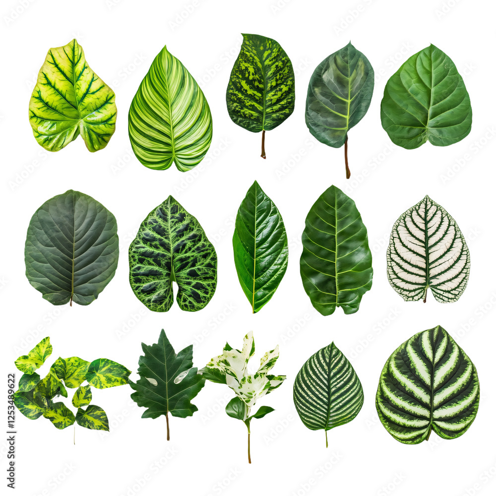 Obraz premium a collection of different types of leaves