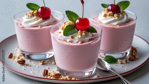 Wallpaper Mural chocolate mousse with strawberry Torontodigital.ca