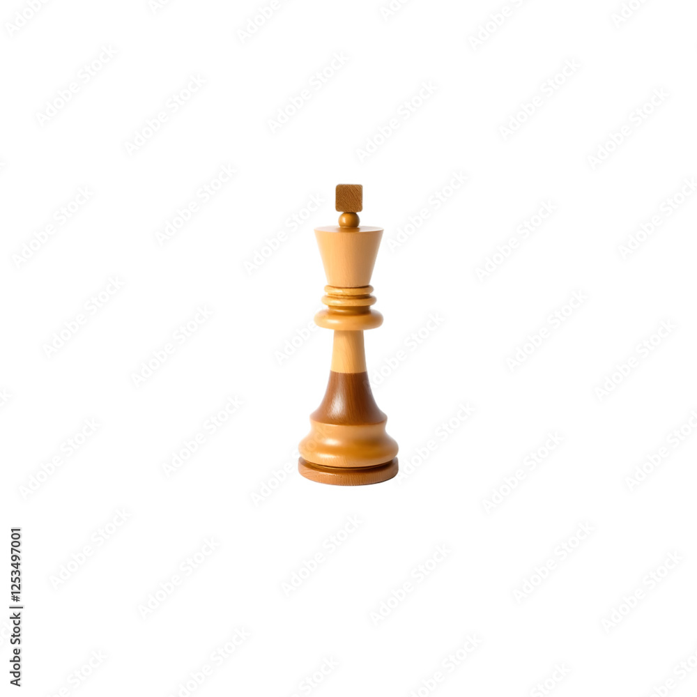 Realistic wooden chess king isolated on transparent background Realistic wooden chess king isolated on transparent background