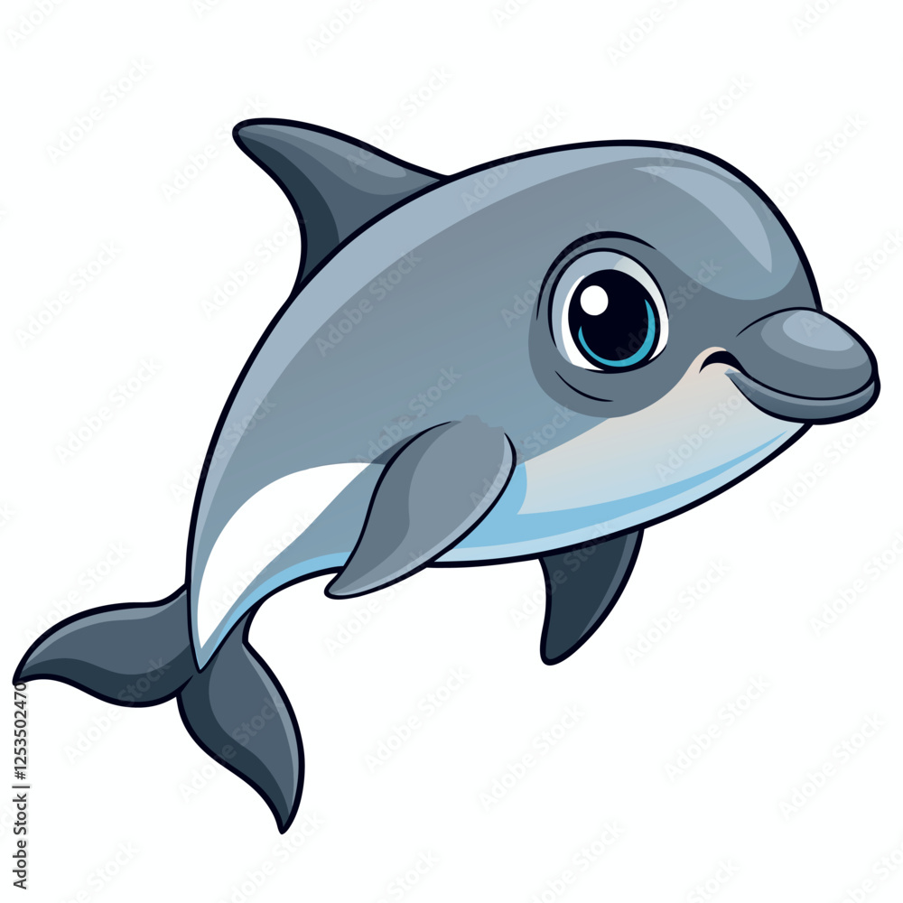 Obraz premium Vaquita Porpoise Gliding Gracefully Underwater