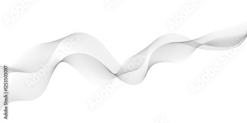 flowing wave pattern with delicate fine lines. abstract digital gray wave structure with harmonious curves. modern minimalist wave design with symmetrical and fluid motion.