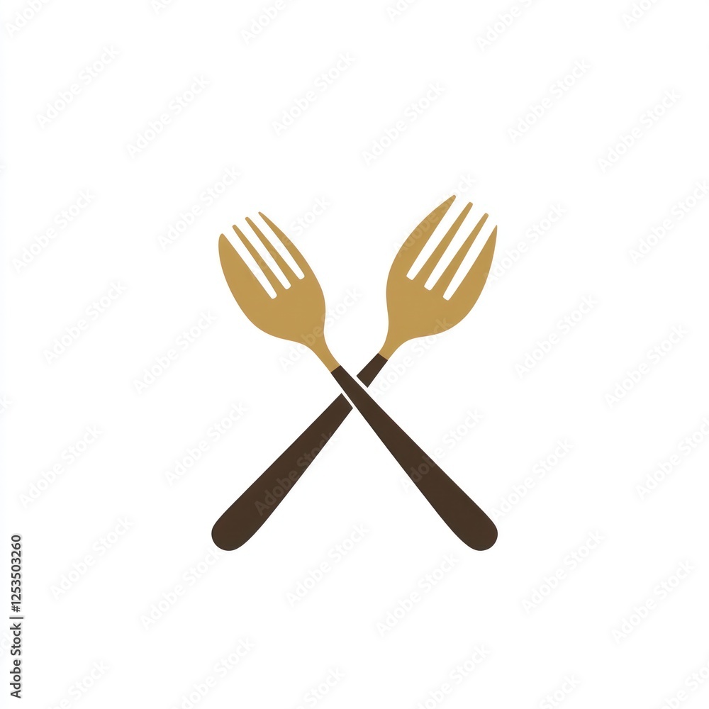 Crossed Gold Forks, Restaurant Logo, Simple Icon, High Resolution Graphic, Versatile Design for Print Use, Ideal for Menus, or Websites, Elegant Cutlery Design Crossed Gold Forks, Restaurant Logo, Simple Icon, High Resolution Graphic, Versatile Design for Print Use, Ideal for Menus, or Websites, Elegant Cutlery Design
