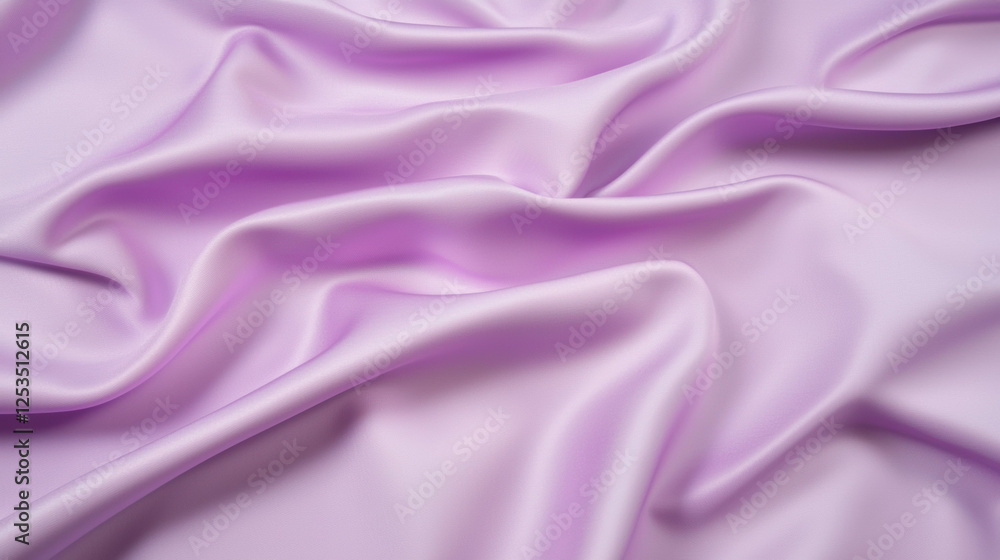 Soft lavender fabric with smooth and silky texture, creating gentle folds and luxurious appearance Soft lavender fabric with smooth and silky texture, creating gentle folds and luxurious appearance
