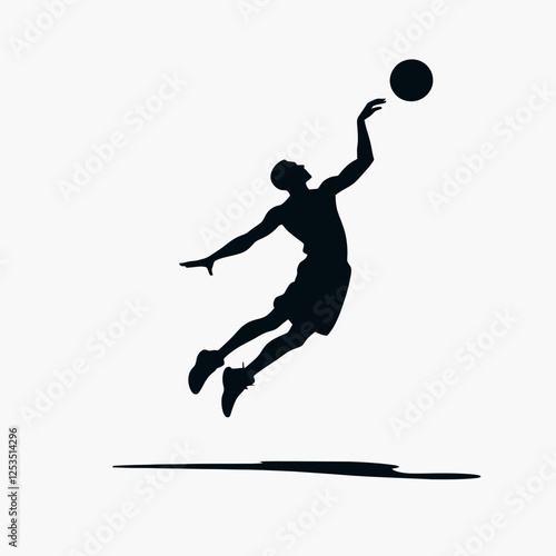 Basketball Layup Silhouettes in black on a white background