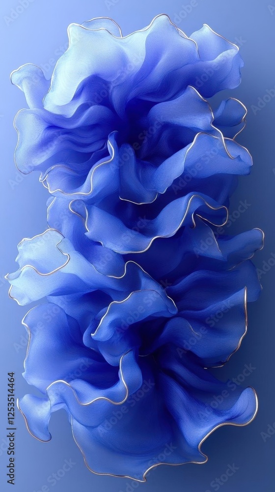 Fototapeta premium Abstract Blue And Silver Liquid Design