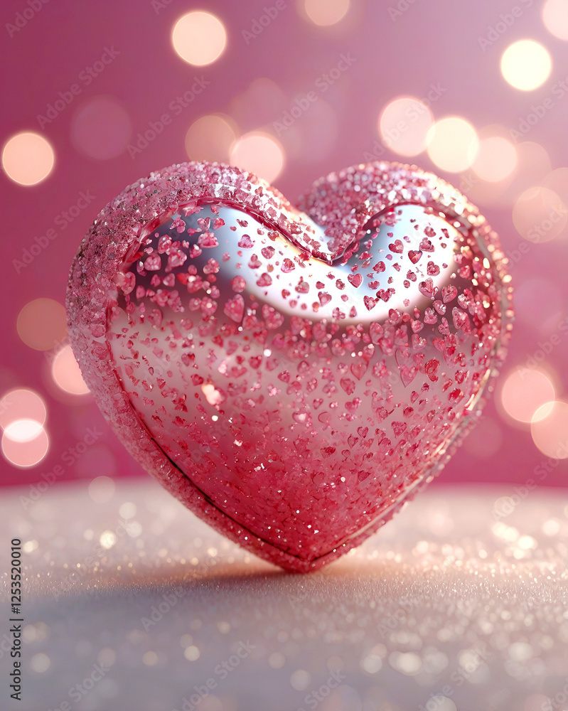 Fototapeta premium A vibrant heart illustration, symbolizing love and affection, perfect for Valentine Day.
