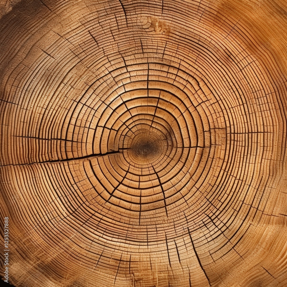 Detailed Close-up of a Wooden Tree Ring Texture Showcasing the Natural Patterns and Growth Cycles in Rich Brown Tones for Artistic Use Detailed Close-up of a Wooden Tree Ring Texture Showcasing the Natural Patterns and Growth Cycles in Rich Brown Tones for Artistic Use