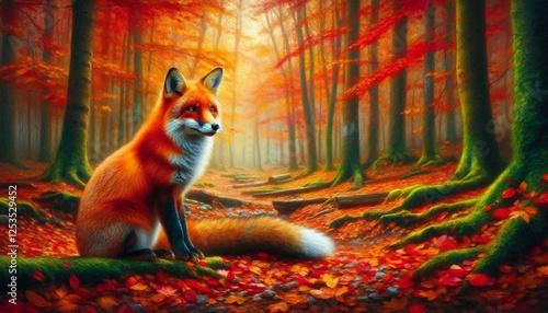 red fox in a forest