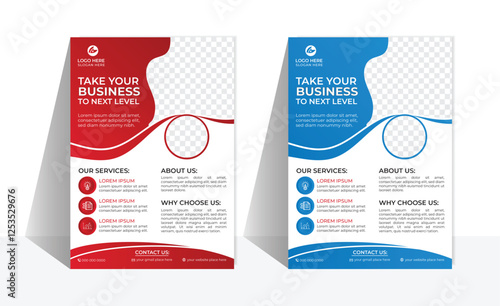 Corporate business flyer template design Modern and Creative with different colors
