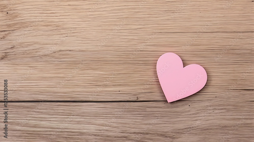 Pink wooden hearts on rustic wooden surface minimalist composition for Valentine's Day Pink wooden hearts on rustic wooden surface minimalist composition for Valentine's Day