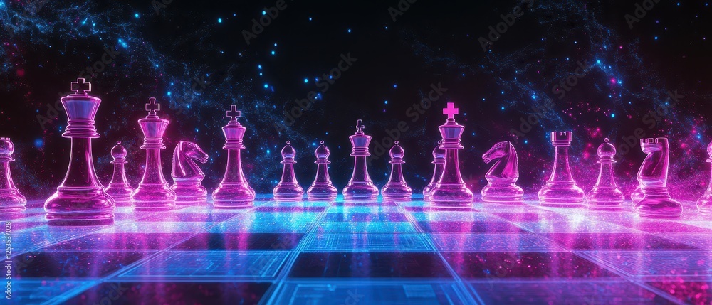 Stock market graphs morphing into a chessboard, strategic financial planning visualization Stock market graphs morphing into a chessboard, strategic financial planning visualization