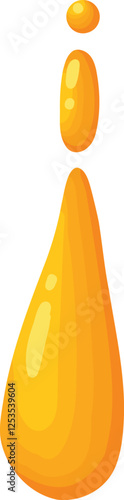 Cartoon honey splash. Sweet syrup dripping spots, melting liquid honey spots flat vector illustration icon. Sticky honey drops on white background.