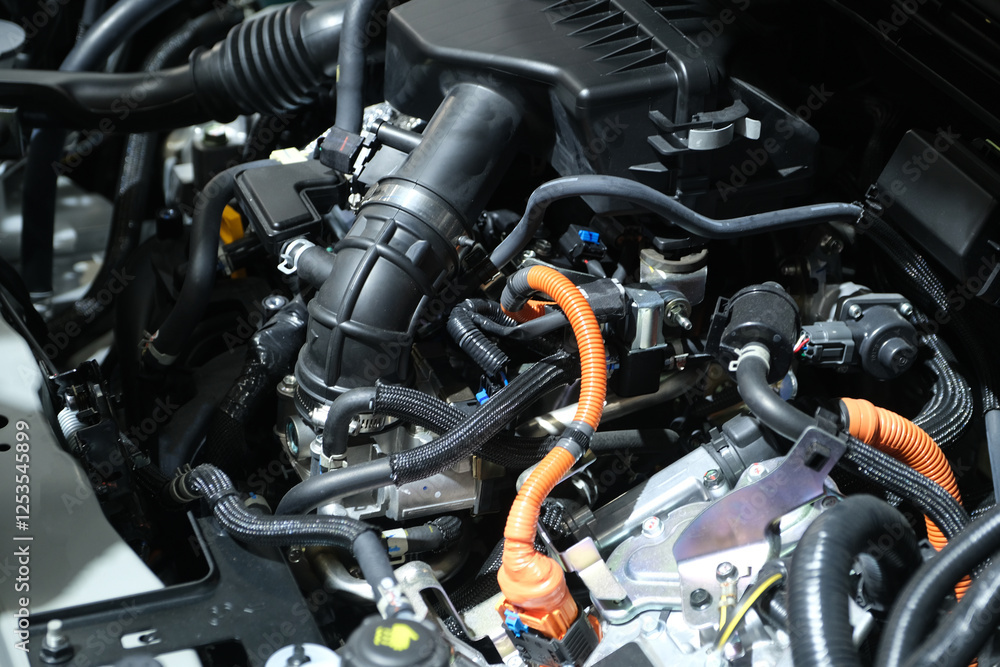 Engine for driving hybrid cars. Energy-saving cars. Engine for driving hybrid cars. Energy-saving cars.