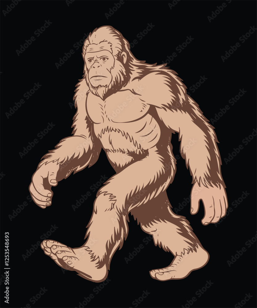 Fototapeta premium Bigfoot vector art 