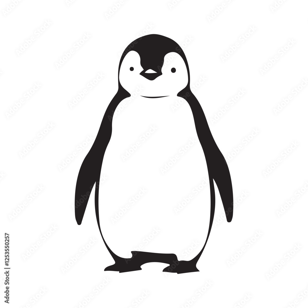 Fototapeta premium penguin vector silhouette design isolated on white background