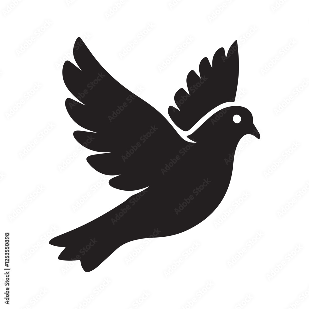 pigeon vector silhouette design isolated on white background pigeon vector silhouette design isolated on white background