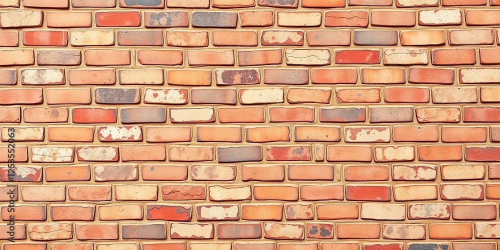 Fototapeta premium Textured Brick Wall Beauty: Glazed Finish for a Polished Look
