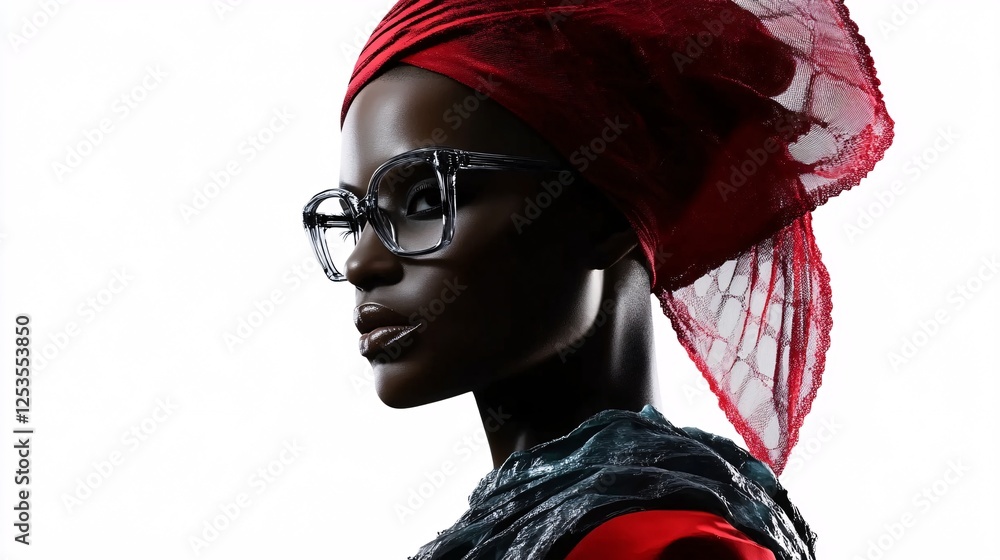 modern elegance: a stunning portrait of a stylish woman in bold accessories modern elegance: a stunning portrait of a stylish woman in bold accessories