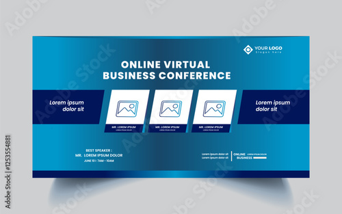 business conference banner design template