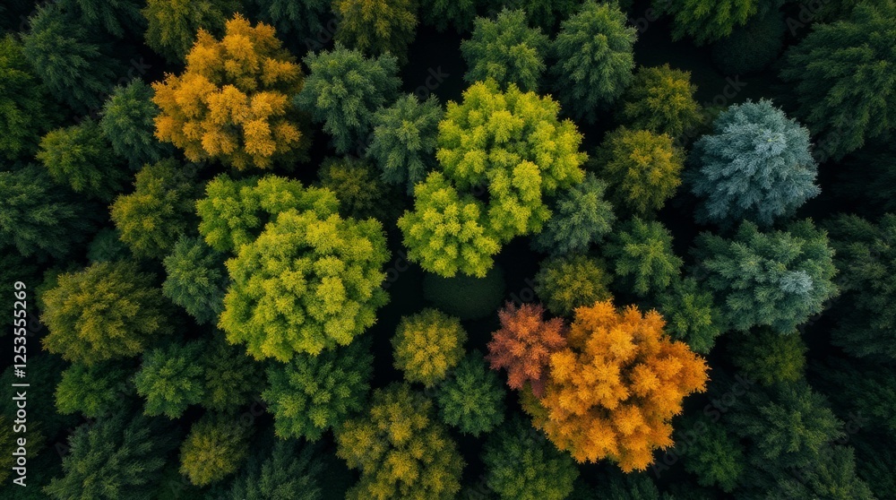 Autumn Hues in a Lush Forest Autumn Hues in a Lush Forest