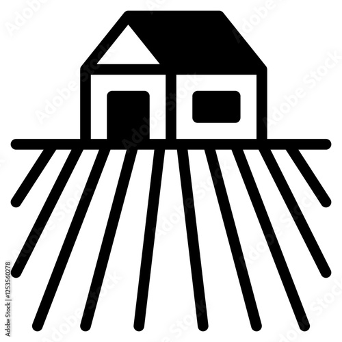 Minimalist Farmhouse Icon for Agriculture Projects