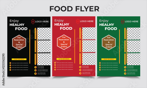 Food Flyer Design, Restaurant Flyer Layout, Flyer or social media post themed today's menu,  Design banner for social networks, Template. Food Delivery Flyer.