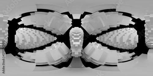 Fototapeta Naklejka Na Ścianę i Meble -  Geometric world for hdri environment map, 360 degrees 