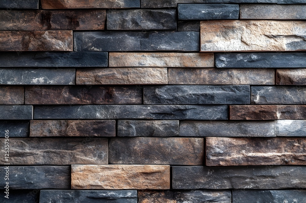 Exclusive brick background wall, classic modern touch. Dark brown, cream and soft gray brick look elegant, artistic lighting texture creates dramatic effect, suitable for luxurious interior decoration Exclusive brick background wall, classic modern touch. Dark brown, cream and soft gray brick look elegant, artistic lighting texture creates dramatic effect, suitable for luxurious interior decoration
