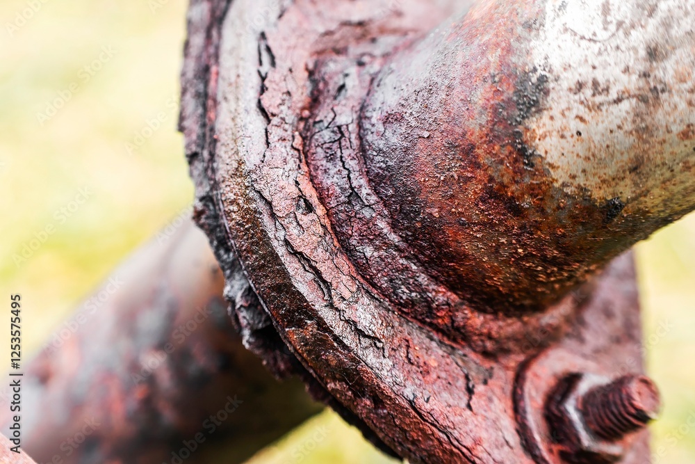 Fototapeta premium Rusty screw thread with corroded iron