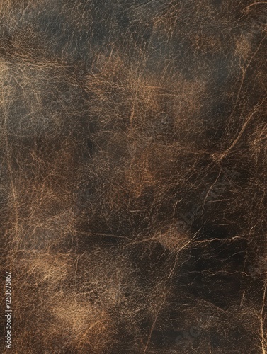 Textured Dark Leather Background with Vintage Distressed Finish