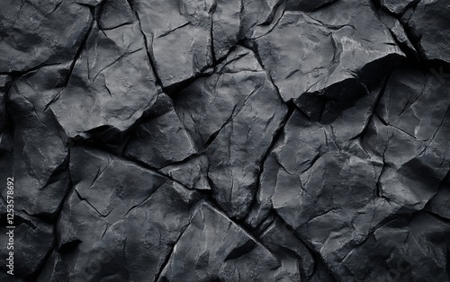 Wallpaper Mural Detailed close-up of cracked dark stones with natural rough surfaces and intricate geological crevices Torontodigital.ca