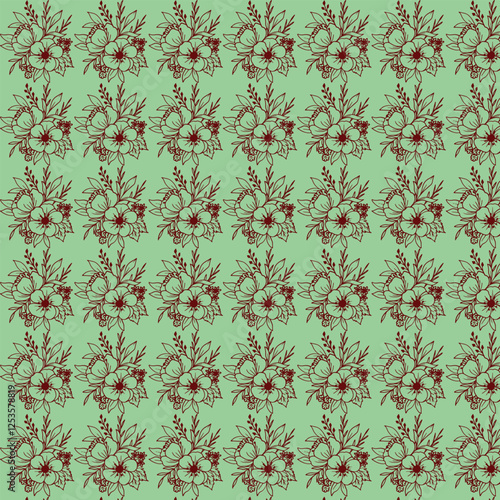 seamless pattern with flowers