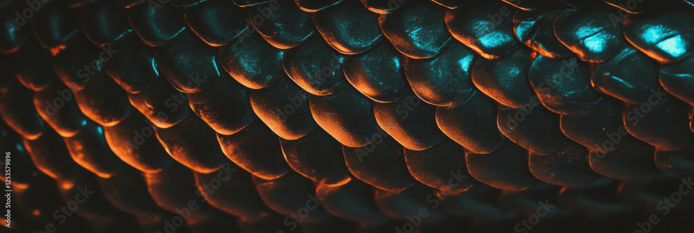 Fototapeta premium Hand-drawn snake skin design featuring square scales and sharp dark lines for creative backgrounds