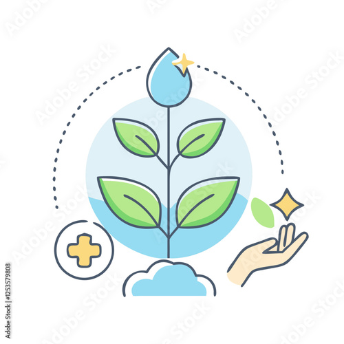 seedling nurturing and development icon