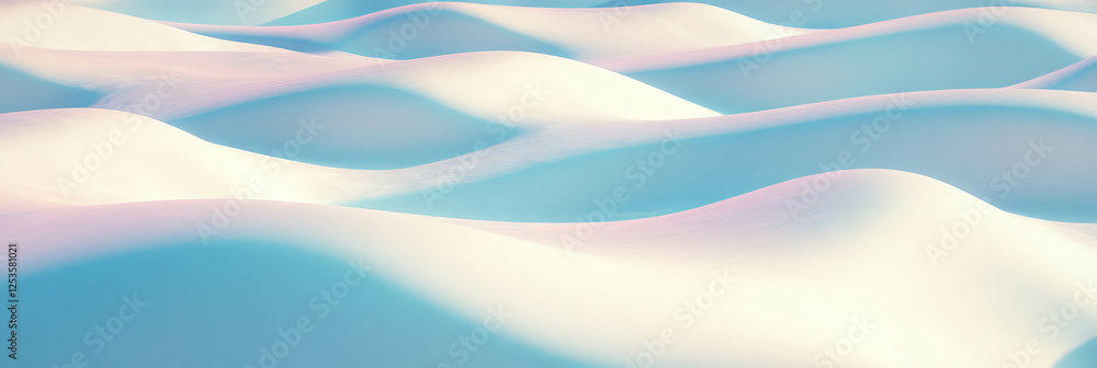 Endless snow dunes creating geometric patterns under bright light Endless snow dunes creating geometric patterns under bright light