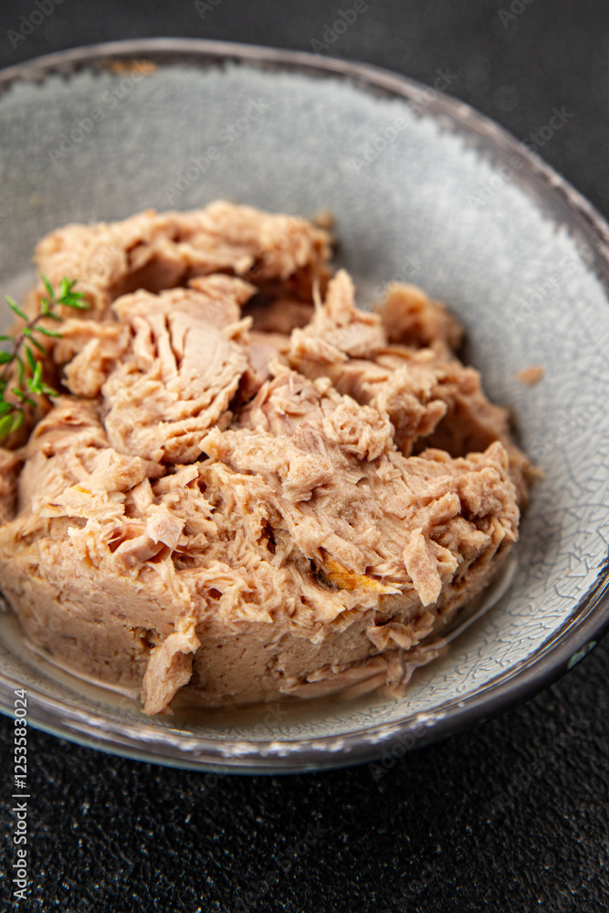 tuna fish canned fresh tasty dish gourmet food background on the table rustic food top view copy space keto and paleo diet food pescetarian tuna fish canned fresh tasty dish gourmet food background on the table rustic food top view copy space keto and paleo diet food pescetarian