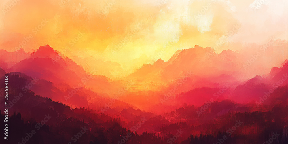 Sunset mountain gradient background Sunset mountain gradient background