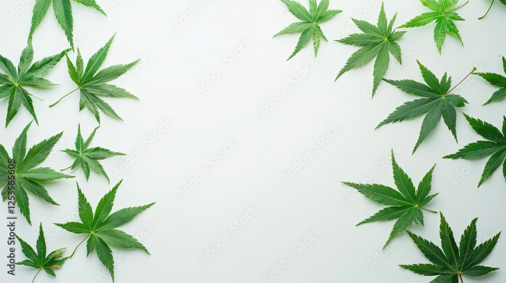 Maple leaves composition isolated on white background Maple leaves composition isolated on white background
