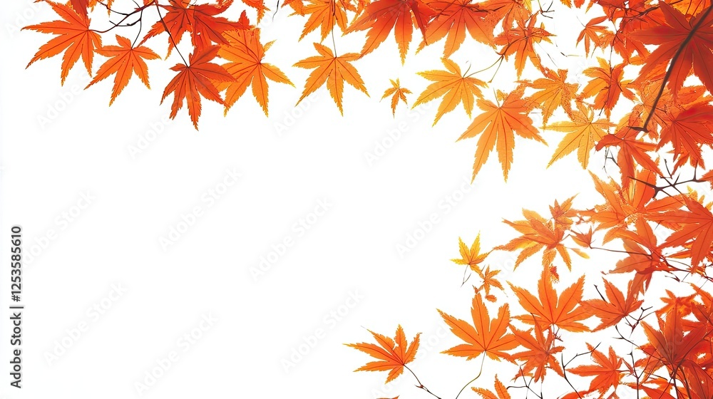 Maple leaves composition isolated on white background Maple leaves composition isolated on white background