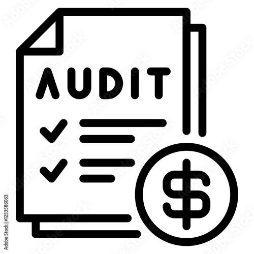 Financial Audit Document with Checklist and Dollar Sign