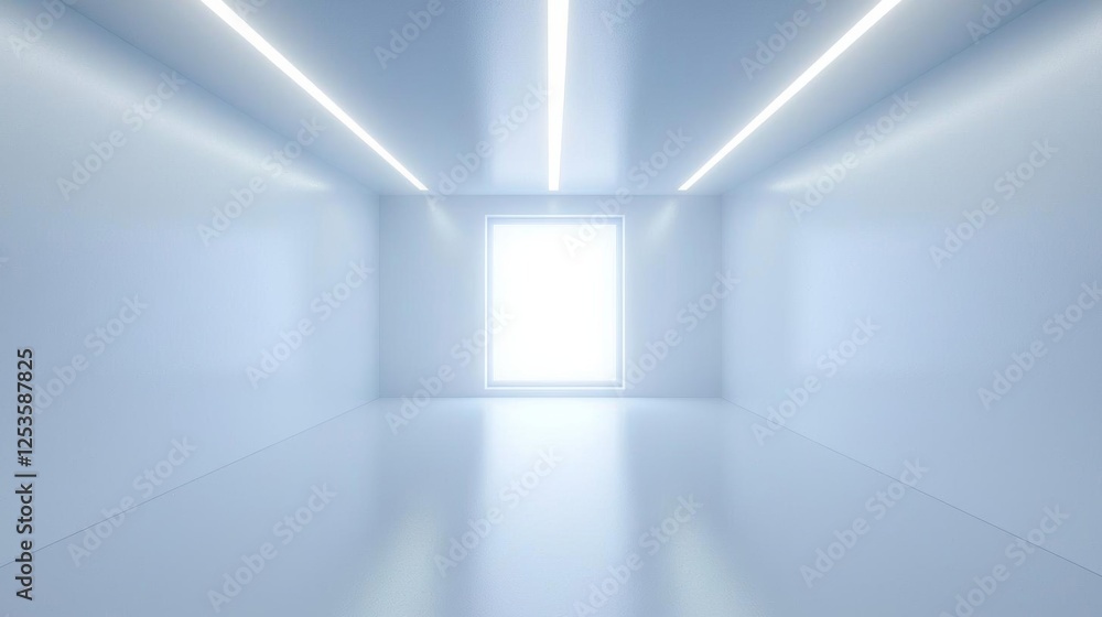 Fototapeta premium Abstract blurred modern workspace background white indoor interior office or hospital with window and the light with copy space vertical style Blurry backgrounds for ad and busines