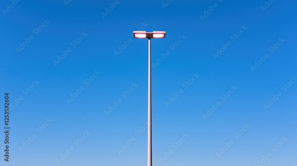 Simple street lamp against a clear blue sky. Ideal for use in architectural or urban scene stock photos Simple street lamp against a clear blue sky. Ideal for use in architectural or urban scene stock photos
