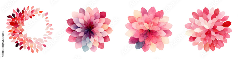 Fototapeta premium Elegant Petals Dancing in Concentric Patterns of Soft Colors