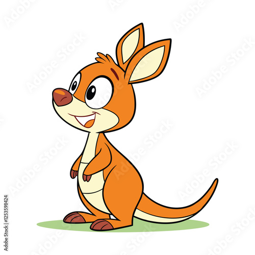 Cute Baby Kangaroo Cartoon Animal 