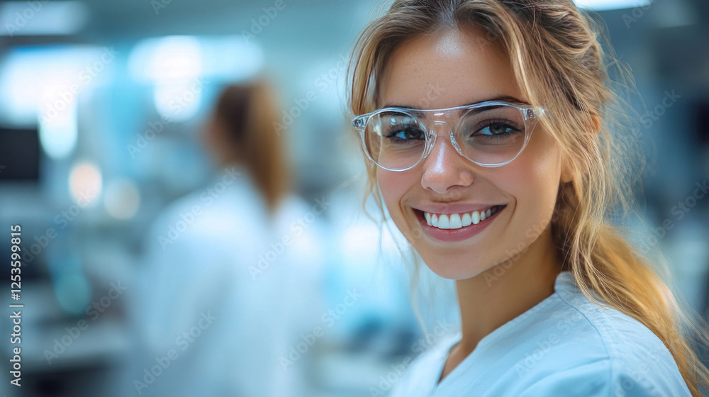 Dentist wearing magnifying glasses while treating a patient with precision tools Dentist wearing magnifying glasses while treating a patient with precision tools