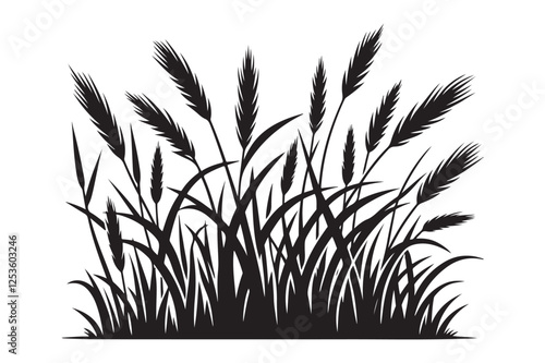 Grass silhouette vector