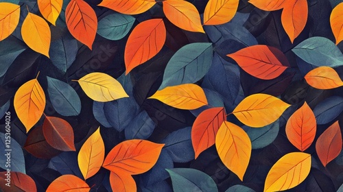 Vector background with autumn leaves