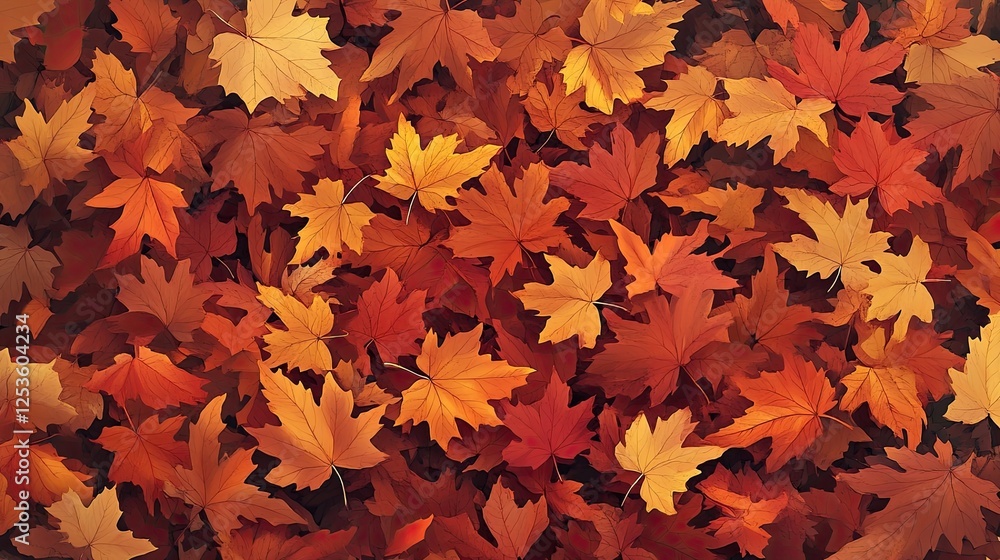 Vector illustration of bright realistic autumn leaves in a fall background Vector illustration of bright realistic autumn leaves in a fall background