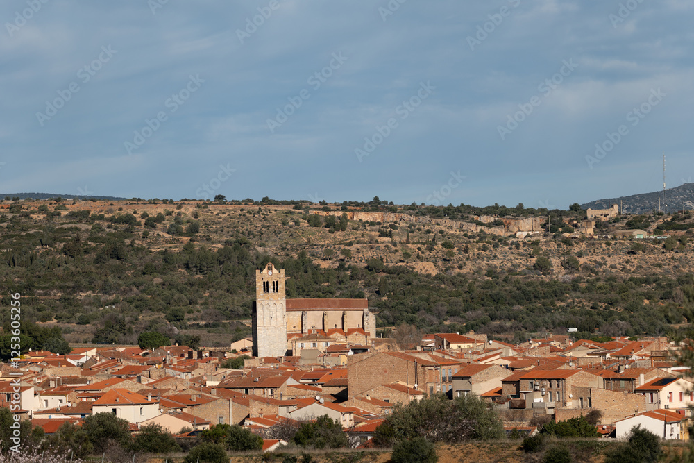Obraz premium panoramic view of the old town of baixas